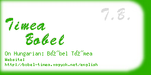 timea bobel business card